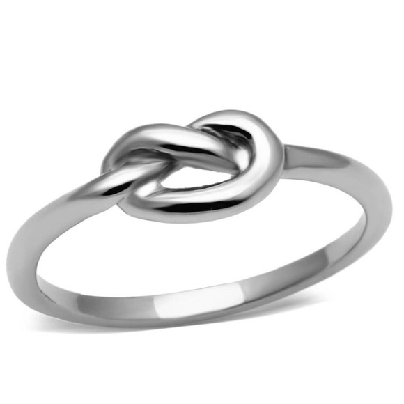 Stainless Steel Love Knot Band Stacking Ring Size 9 - Picture 1 of 4